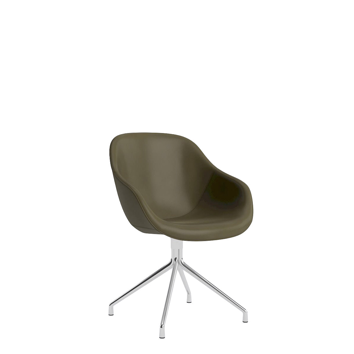 HAY About A Chair - AAC 121 - Sense Forest Læder - Alu. Drejestel