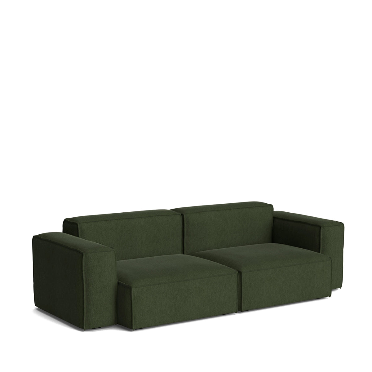 HAY Mags Soft Sofa - 2,5P - Low Arm - Combination 1 - Aftageligt Betræk - Turf - Dark Green