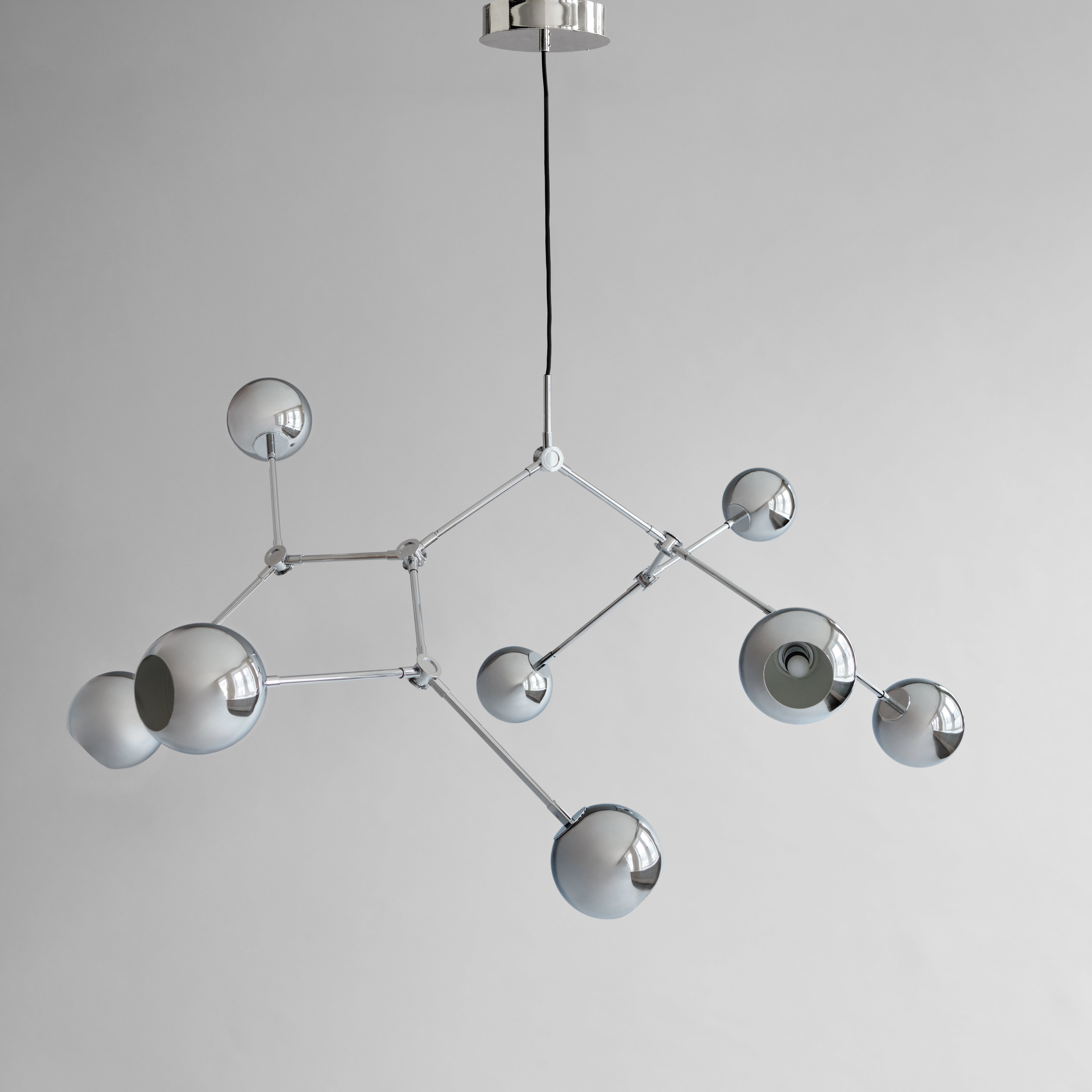 101 CPH Drop Chandelier Globe - Chrome (5m)