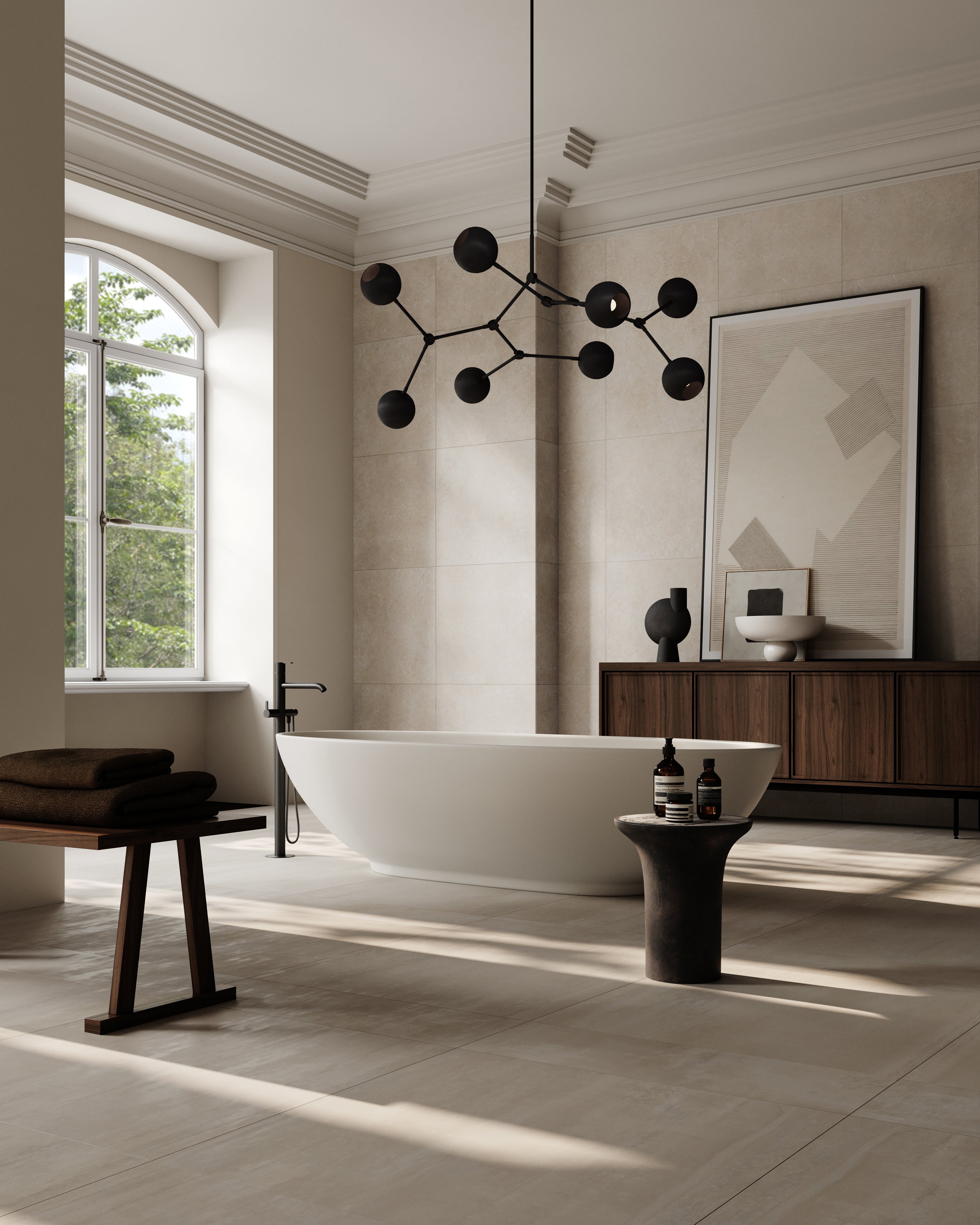 101 CPH Drop Chandelier Globe - Burned Black (5m)