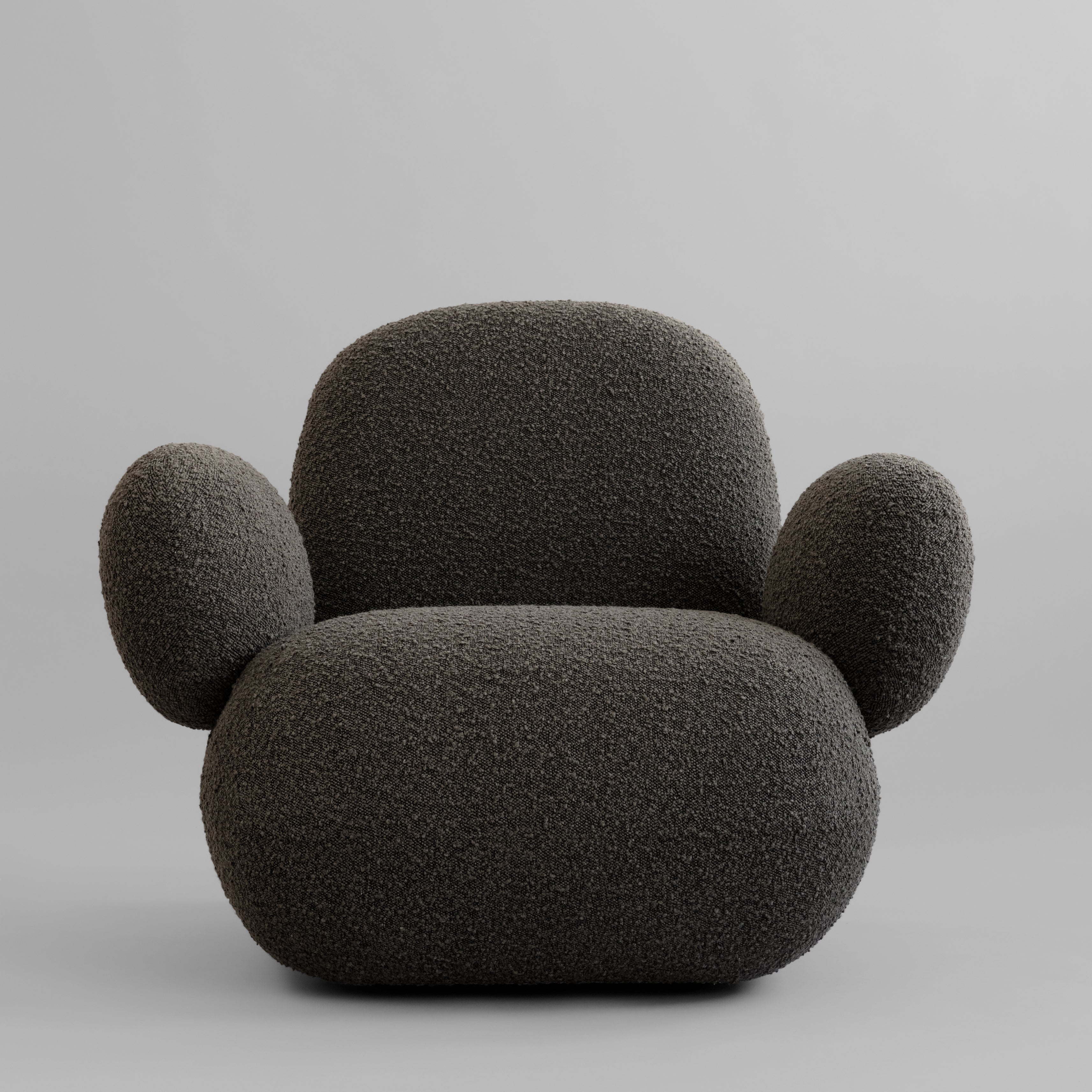 101 CPH Toe Armchair, Flat - Deep Taupe (A2635)