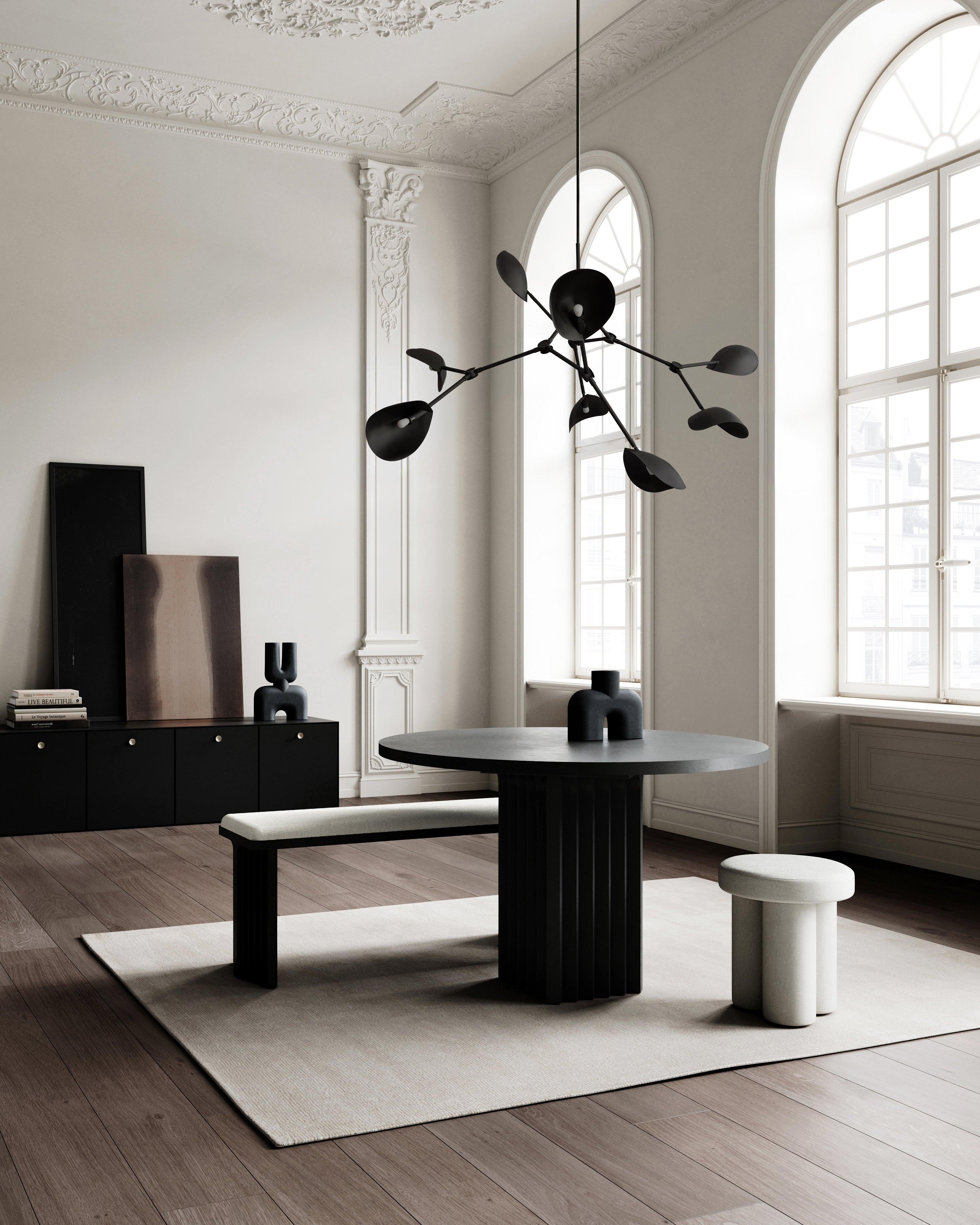 101 CPH Stingray Chandelier - Burned Black (5m)