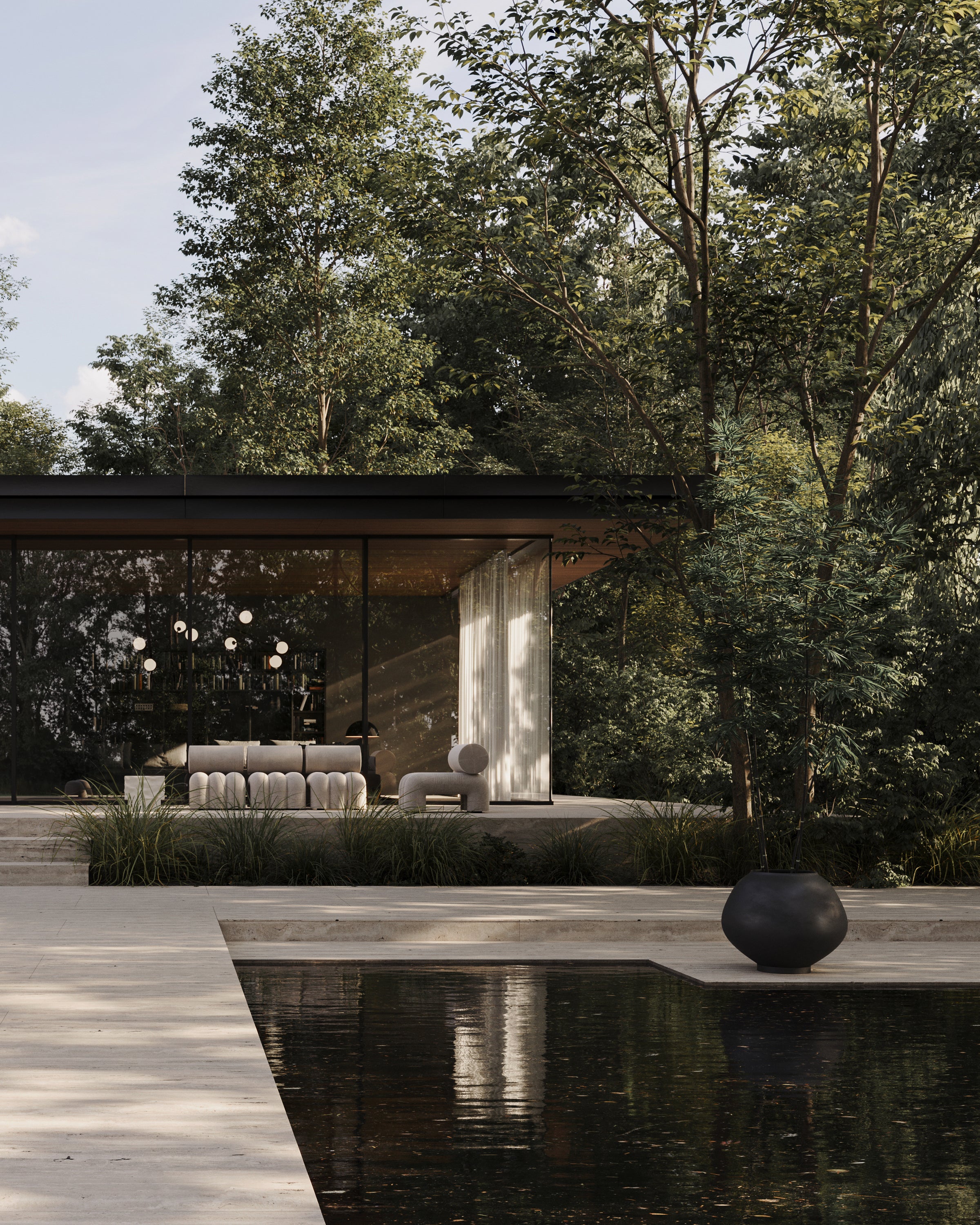 101 CPH Sunao Plant Pot Fat, Hexa - Black