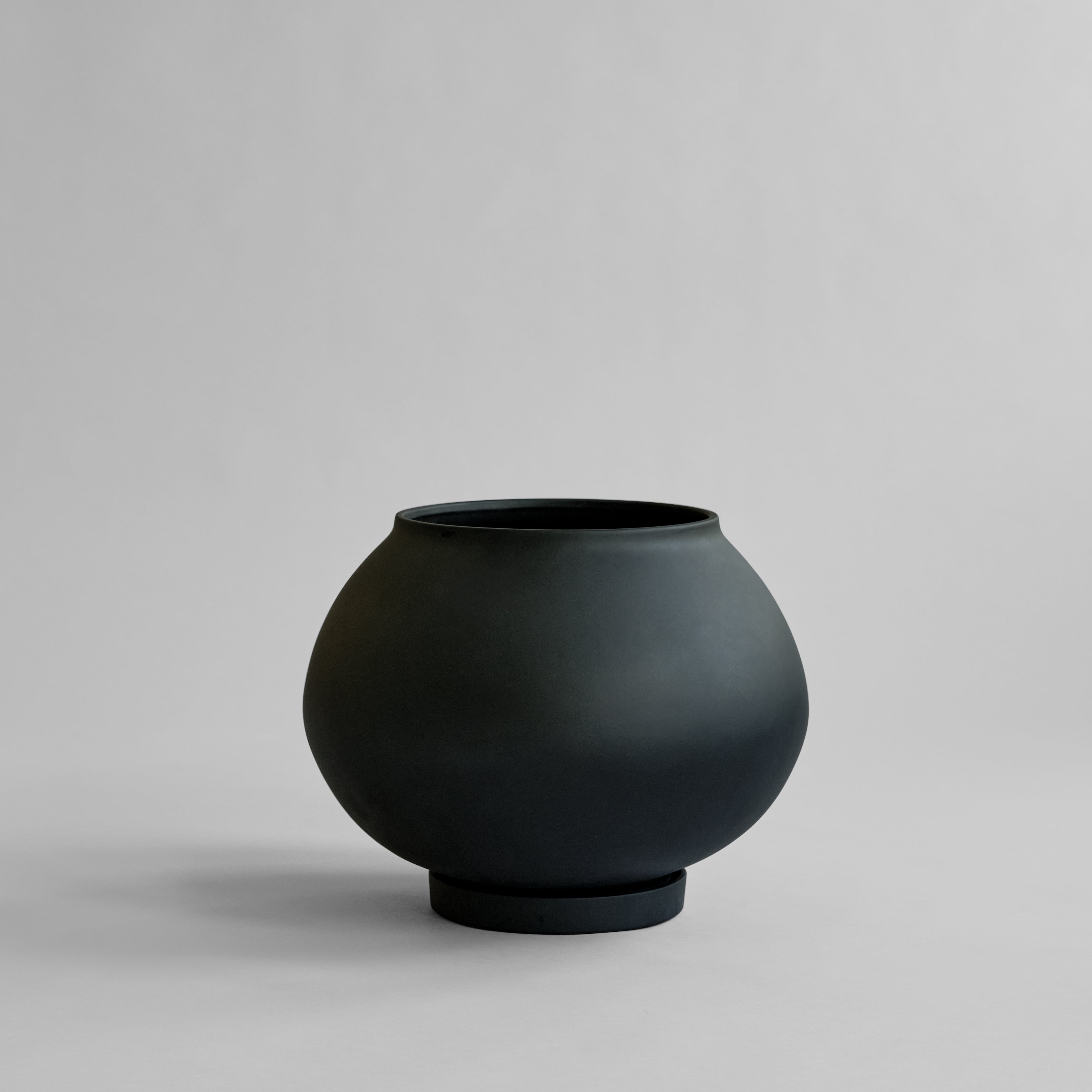 101 CPH Sunao Plant Pot Fat, Big - Black