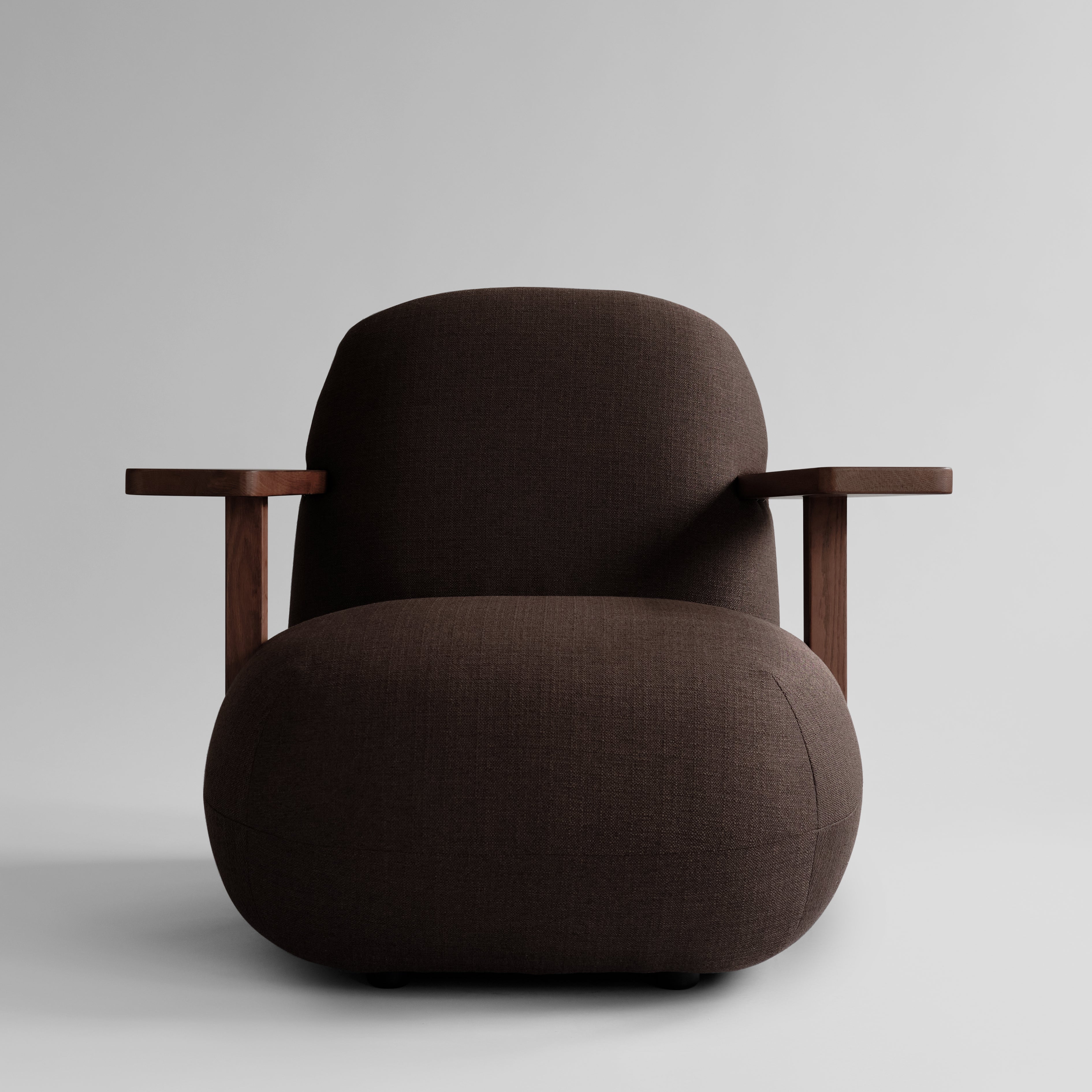 101 CPH Toe Chair Armrest - Classic Brown Oak / Dark Brown