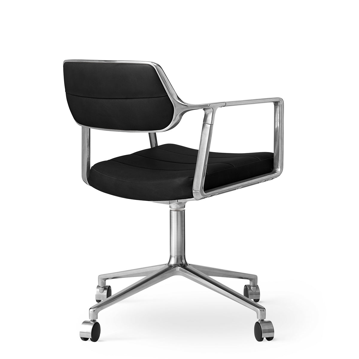 Vipp 453 Swivel Chair - Castors - Læder