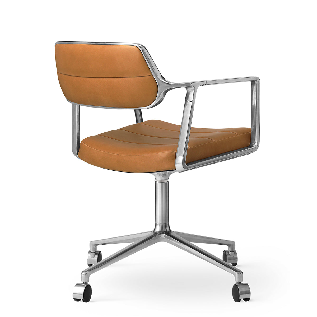 Vipp 453 Swivel Chair - Castors - Læder