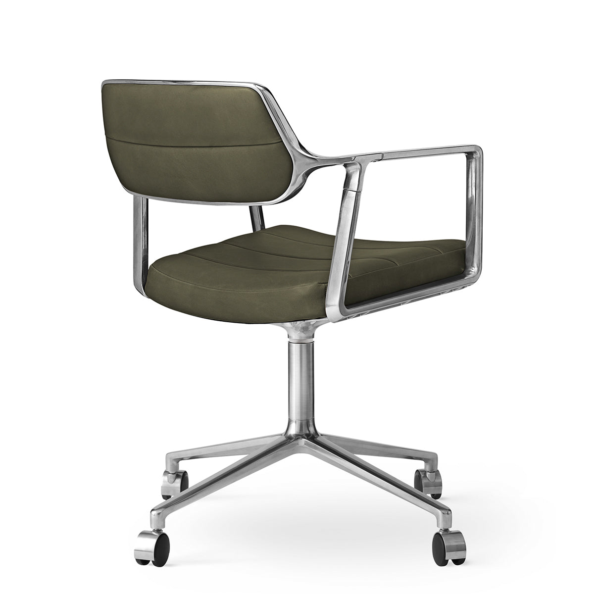 Vipp 453 Swivel Chair - Castors - Læder