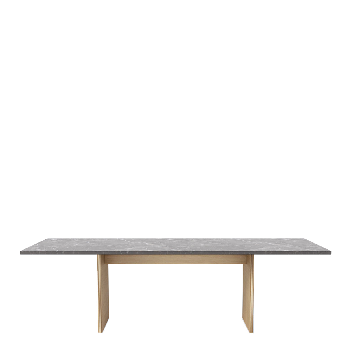 Vipp 496 Cabin Bord Med Stentop - 250x100 - Pietra Grey - Light Oak