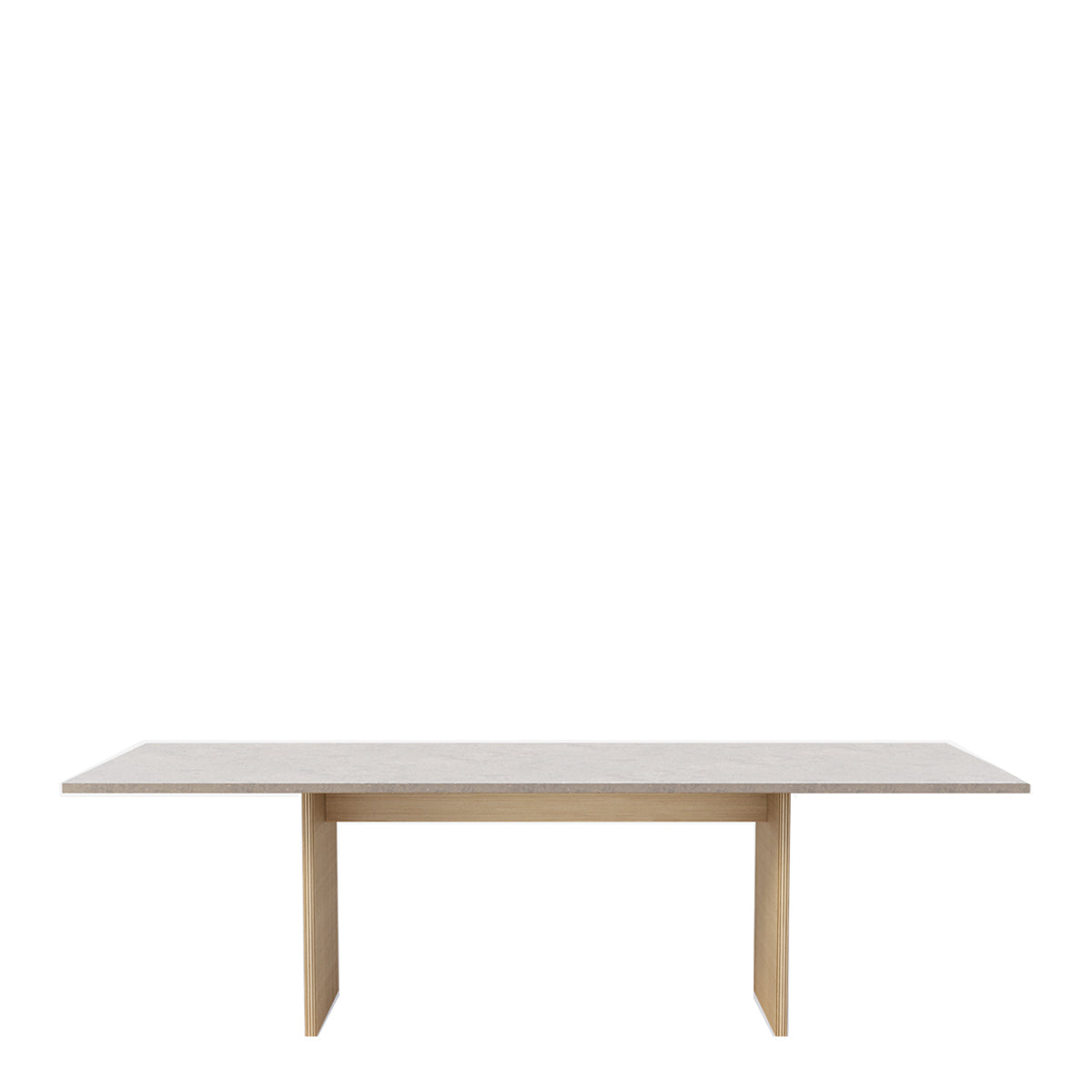 Vipp 496 Cabin Bord Med Stentop - 250x100 - Jura Grau Blau - Light Oak