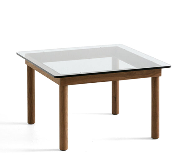 HAY Kofi Sofabord 60x60 - Valnød - Klar Glas