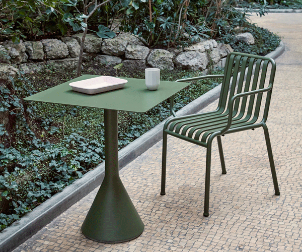 HAY Palissade Cone Table - 65x65cm. - Olive