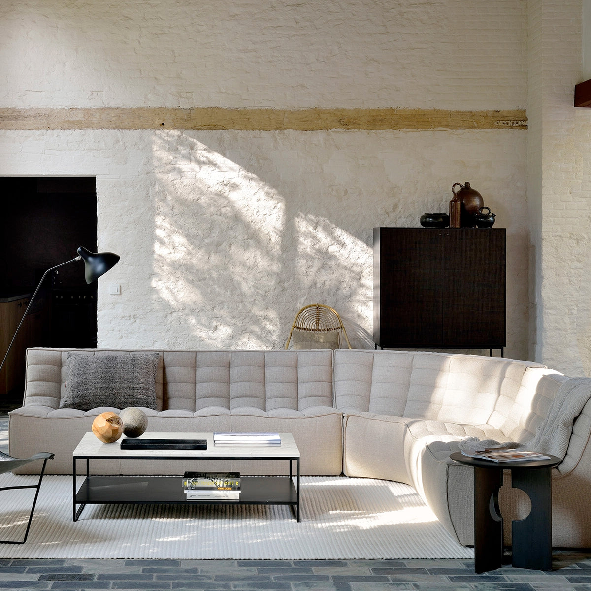 Ethnicraft N701 Hjørnesofa - Beige - DEMO.