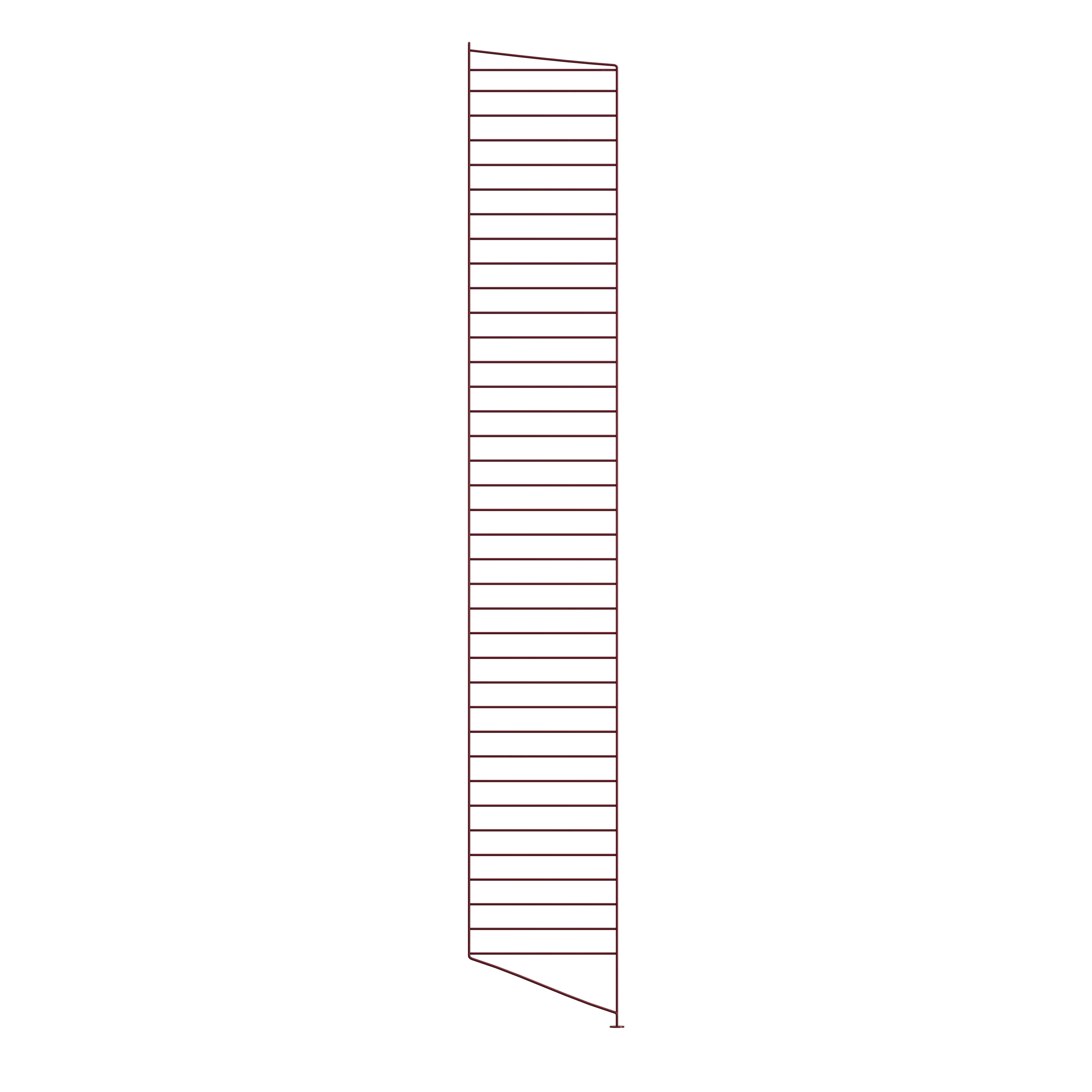 String Floor Panel D30 x H200, Dark red, 2-pack