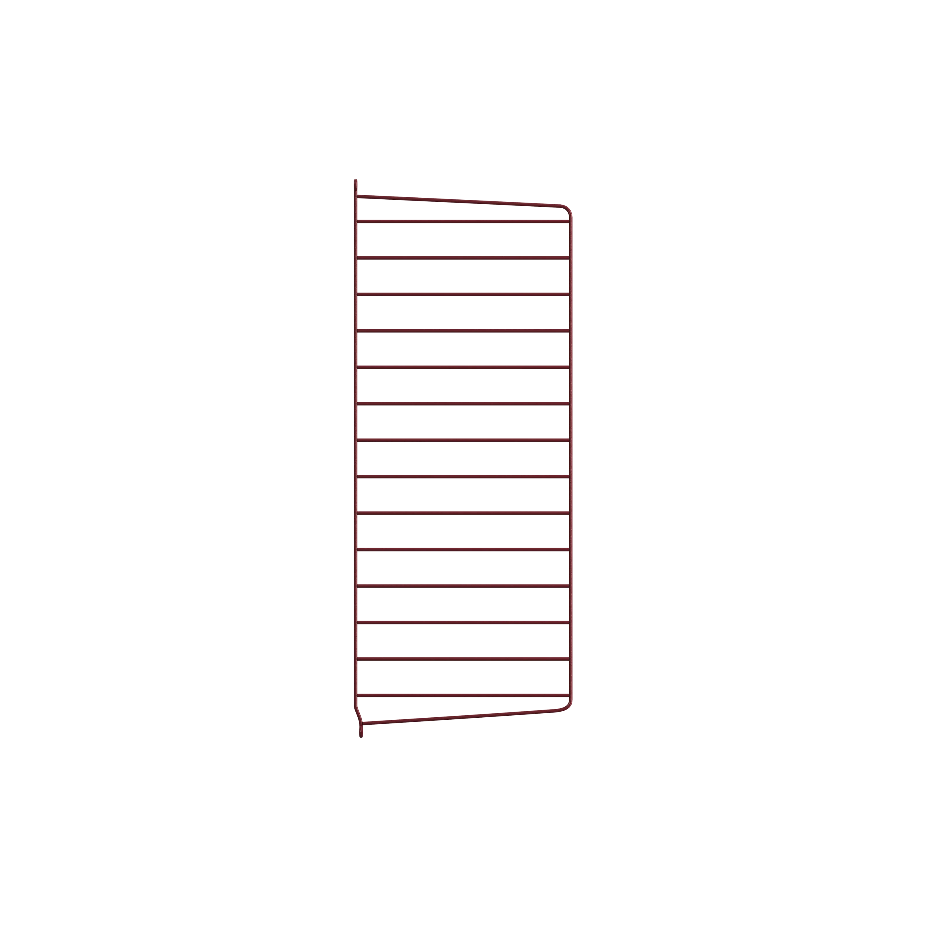 String Wall Panel D30 x H75, Dark red, 2-pack