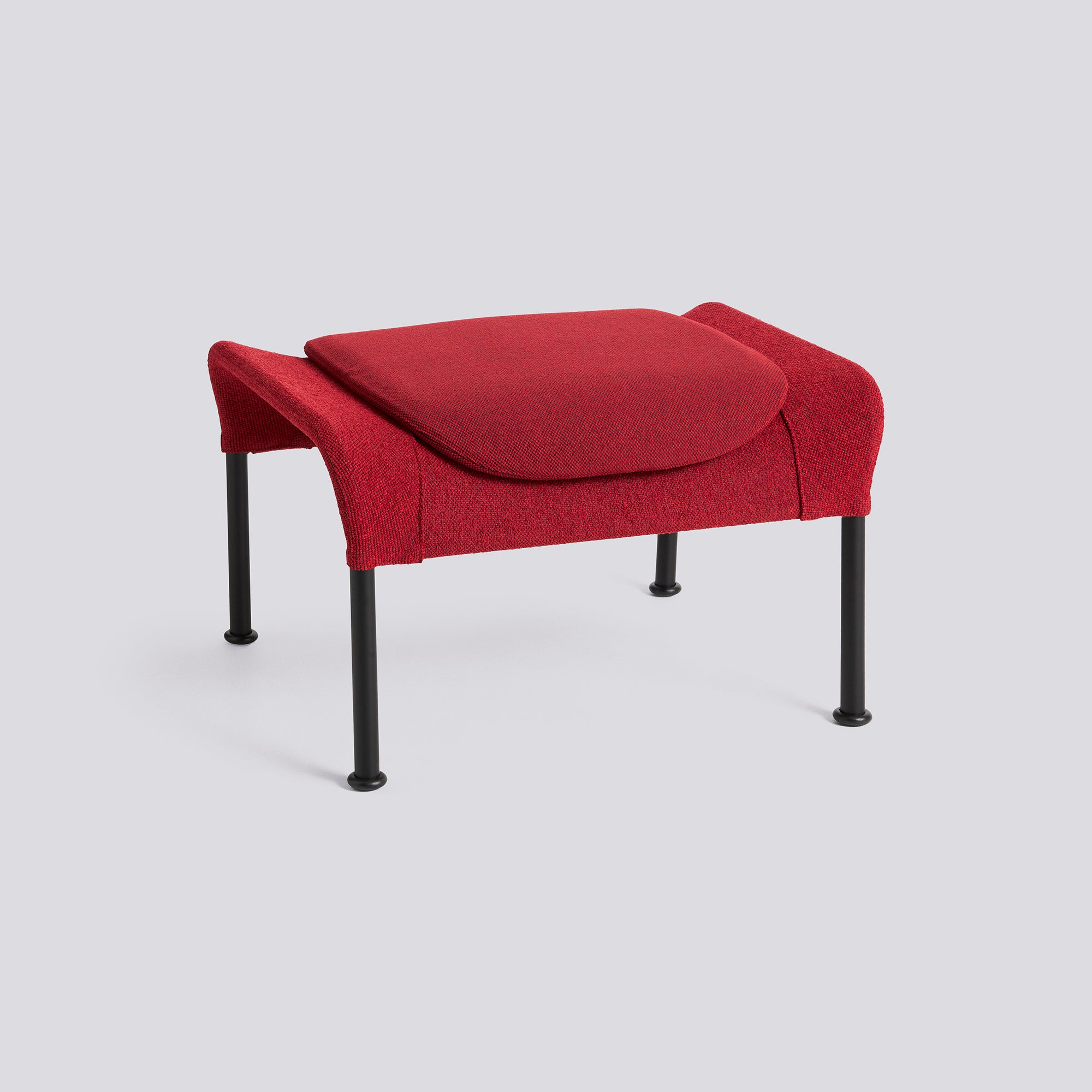 Hay O2 Lounge Ottoman - Soft Red