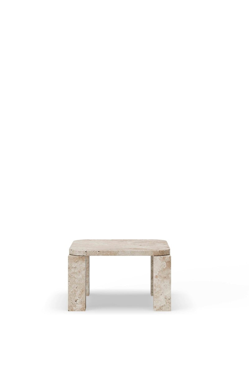 New Works Atlas Coffee Table, 60x60, Unfilled Travertine