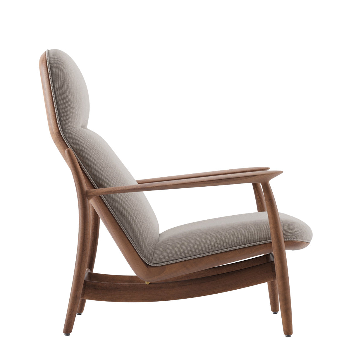 Artisan Nila Lounge Chair - High - Valnød - Steelcut Trio Stof