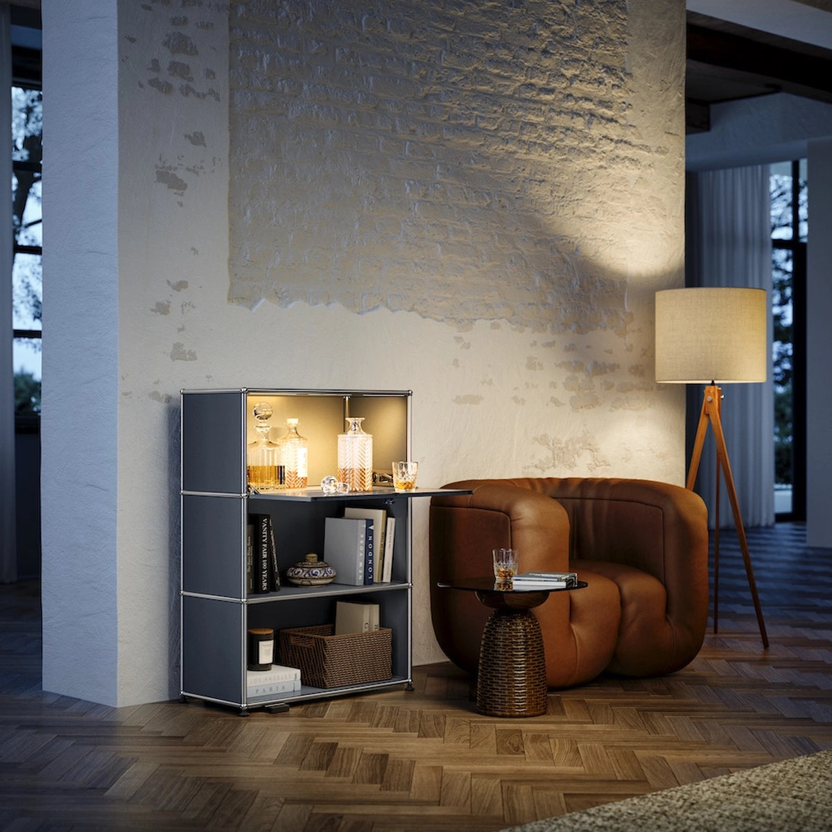USM Haller Model QS M58 - E integrates lighting