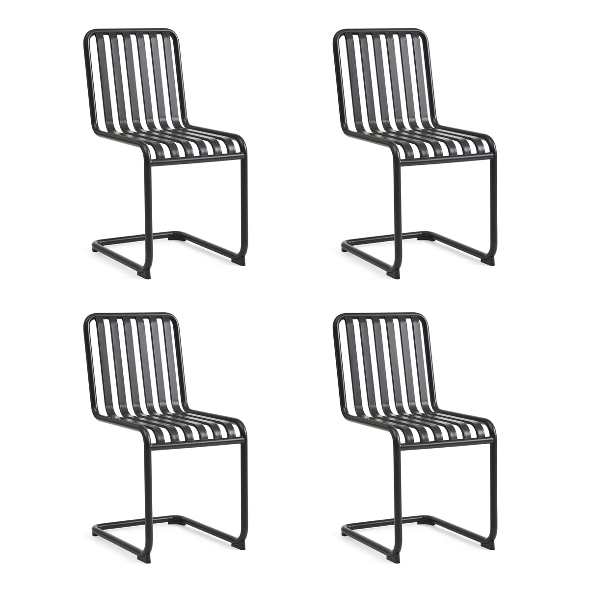 HAY Palissade Cantilever Chair - Anthracite - 4 stk. Samlet - DEMO.