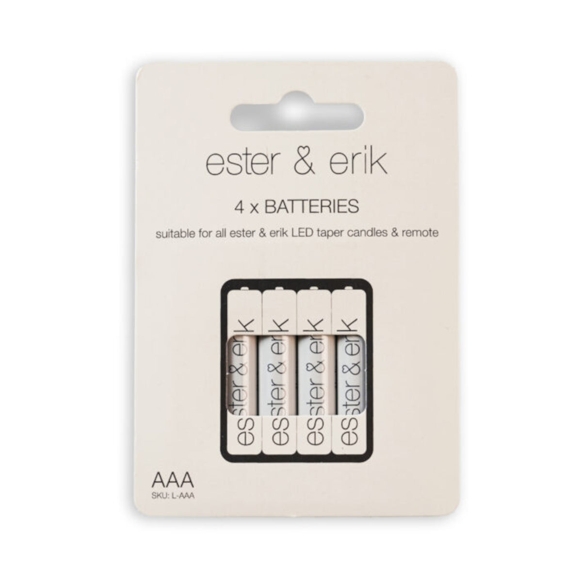 ester & erik AAA Batterier - 4-pak