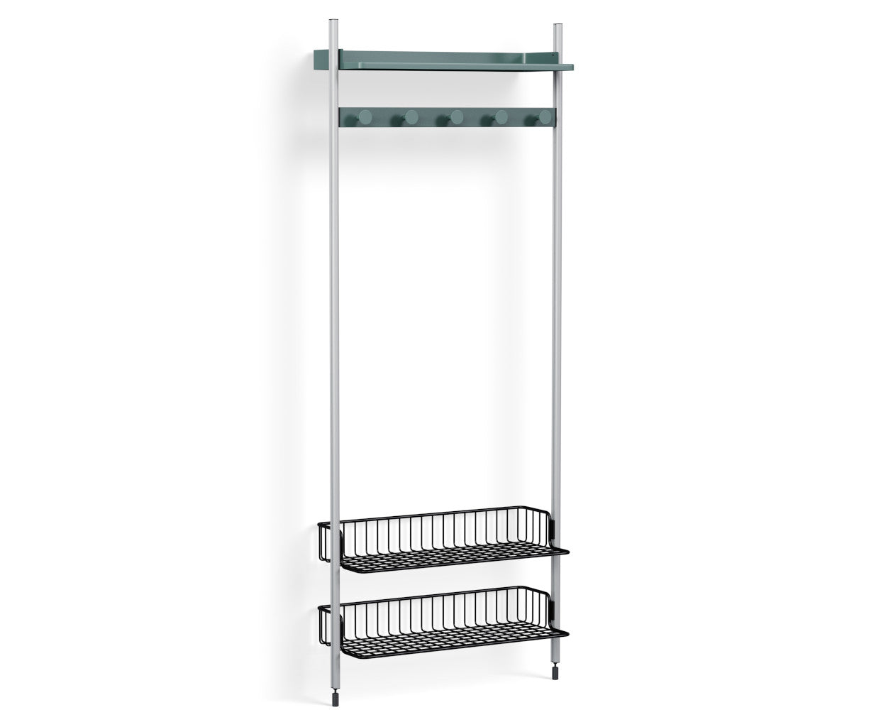 HAY Pier System - 1051 1 Column - Blue Steel - Clear Anodised