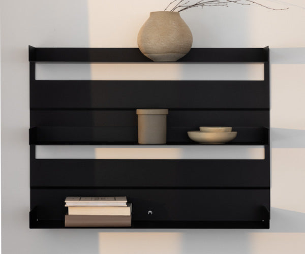 Metallbude Aris hylde - black - 3 stk