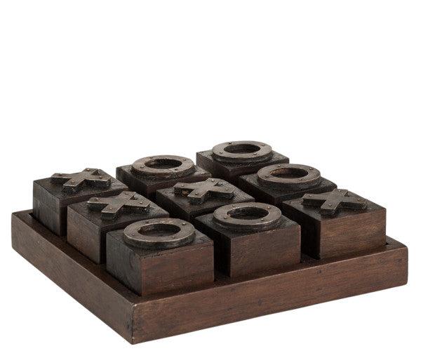 kryds og bolle af træ criss cross træ spil