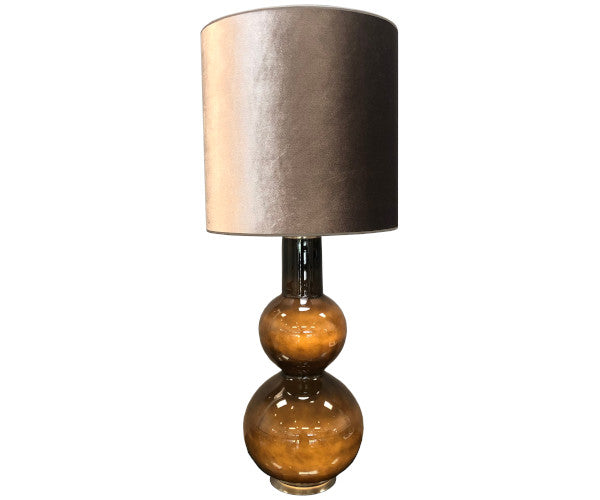 augusta flavia lampe varm grå velour