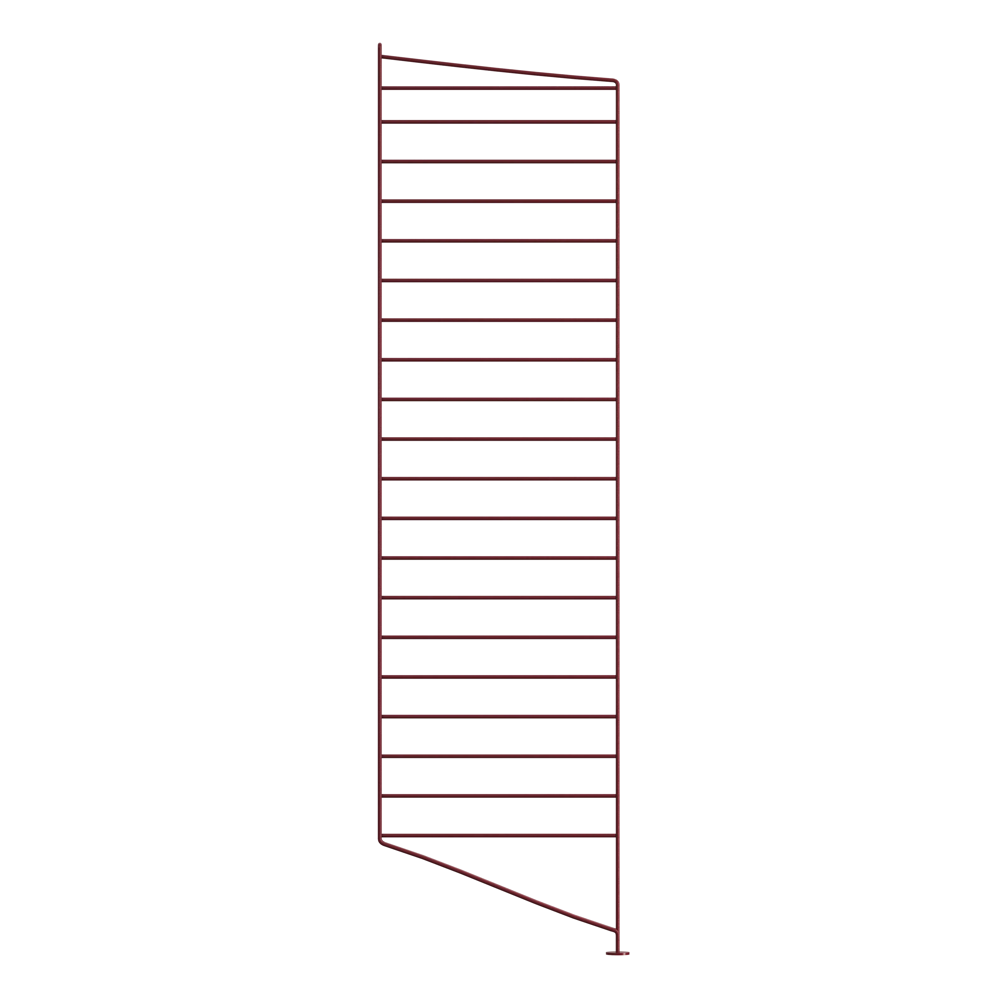 String Floor Panel D30 x H115, Dark red, 2-pack