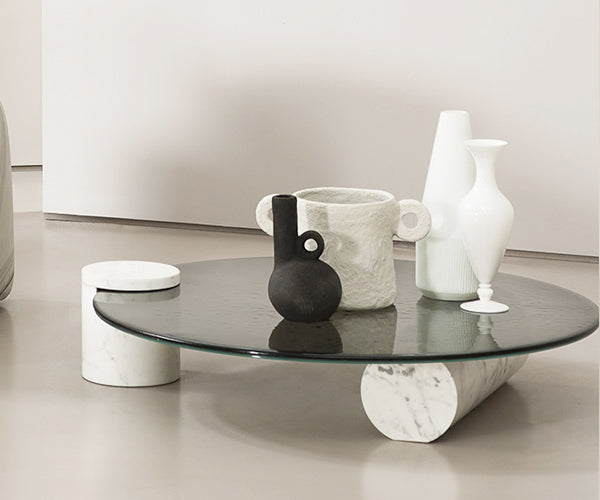 Baxter Verre Particulier Coffee Table - 116x110 - Hvid Marmor