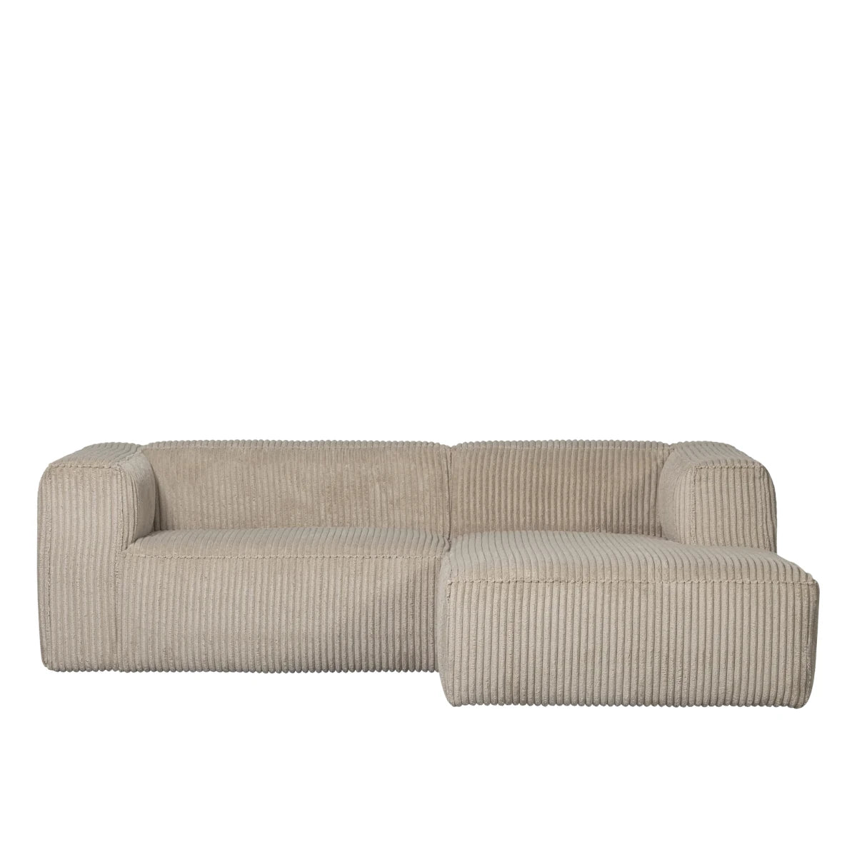 Bean sofa m/chaiselong - højrevendt - rib travertin