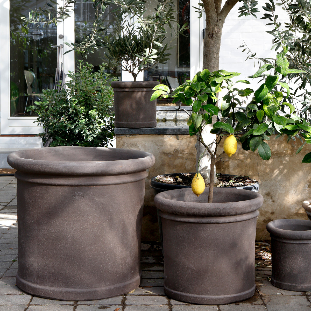 Bergs Potter Cilindro krukke - 62x56- grå terracotta