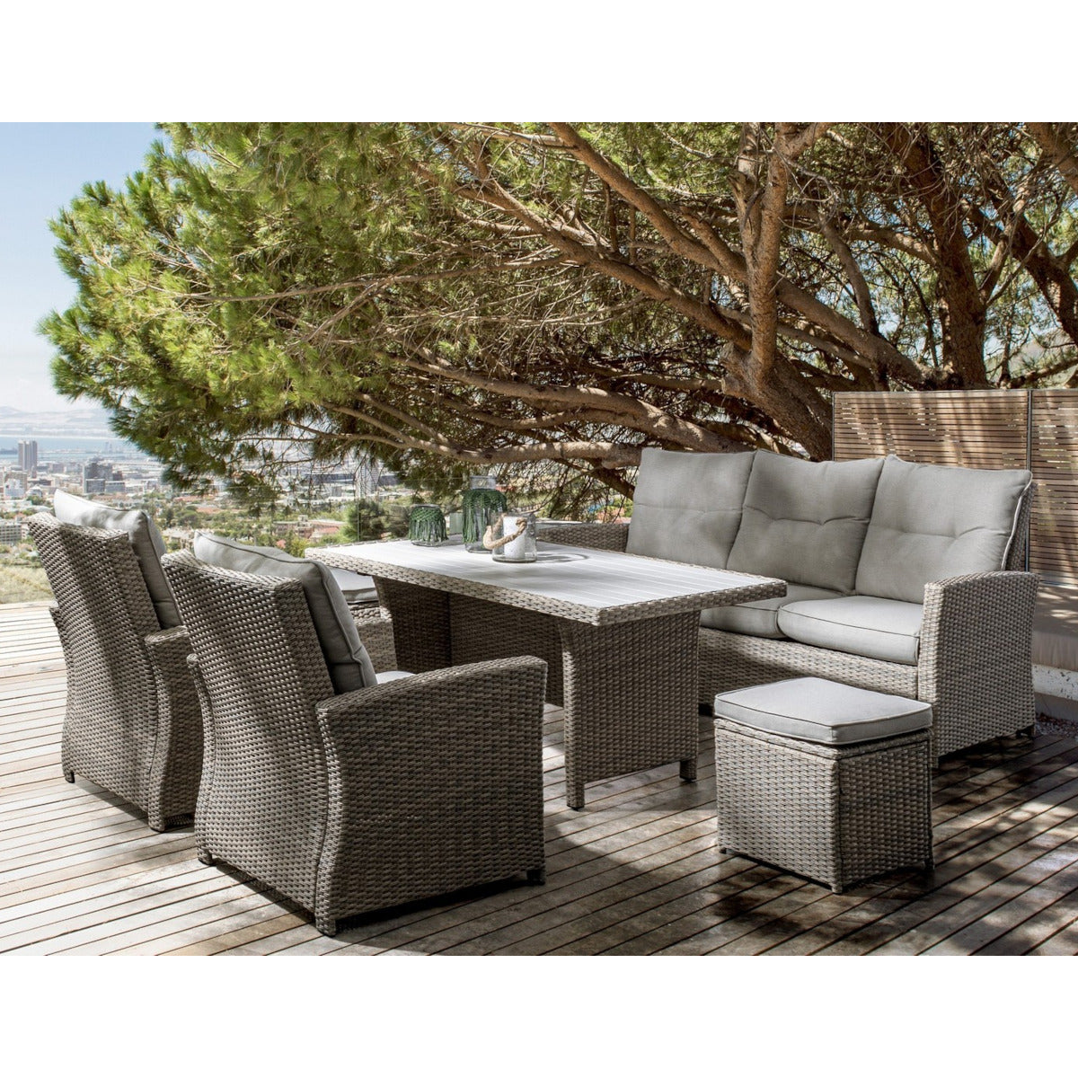 Ariel havemøbel sæt - natural