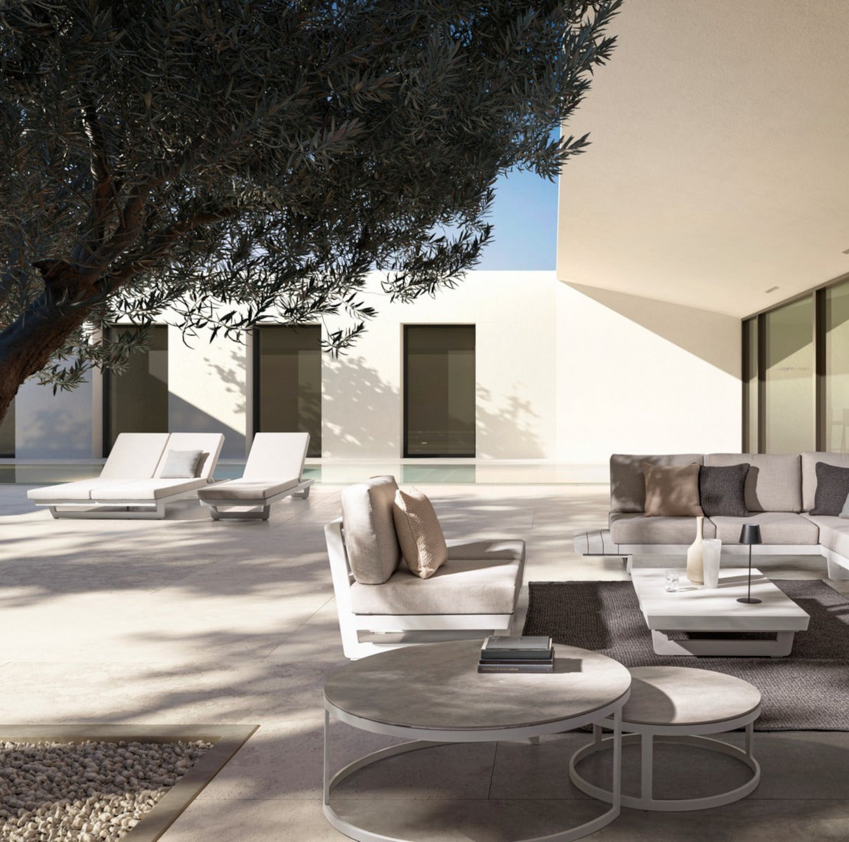Infinity dobbelt solseng - white