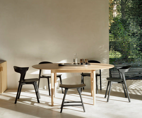 Ethnicraft Oak Bok Rundt Udtræksbord - 129-179cm
