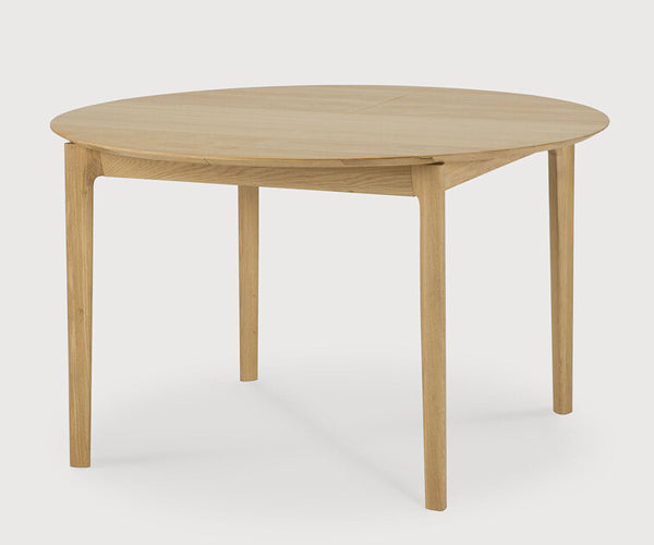 Ethnicraft Oak Bok Rundt Udtræksbord - 129-179cm