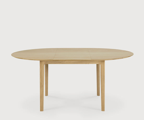 Ethnicraft Oak Bok Rundt Udtræksbord - 129-179cm
