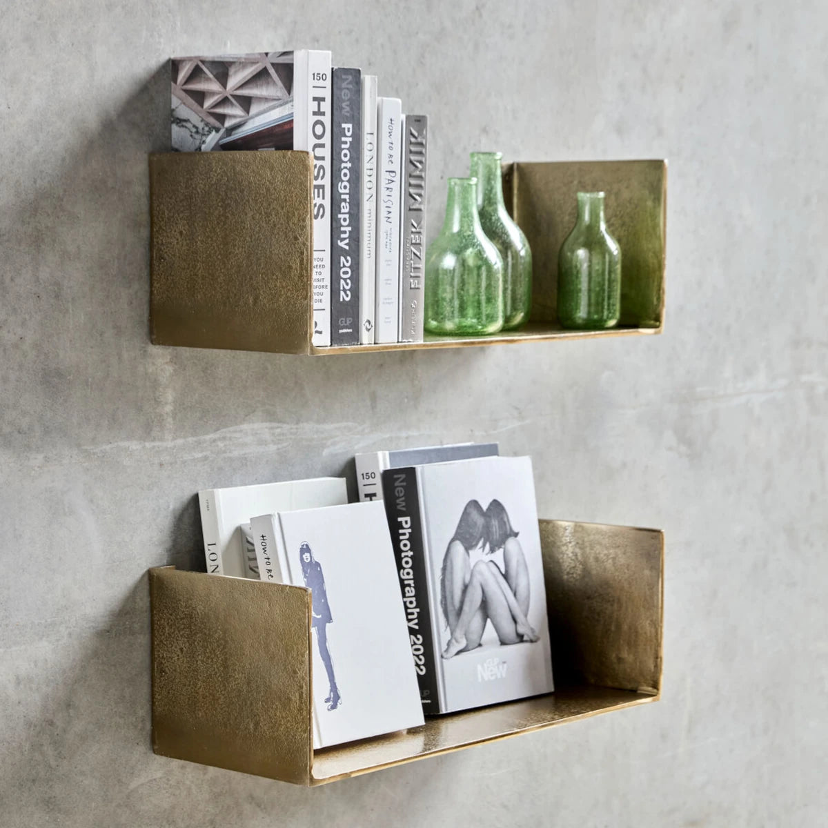 House Doctor Boxie hylde - guld finish