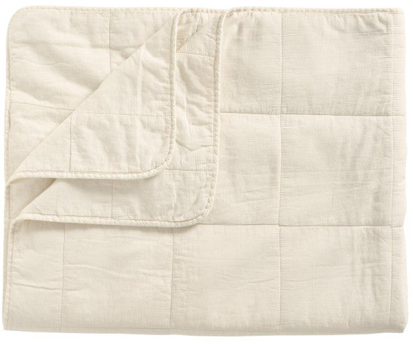 Ib Laursen Vintage Quilt sengetæppe - 240x240 - butter cream