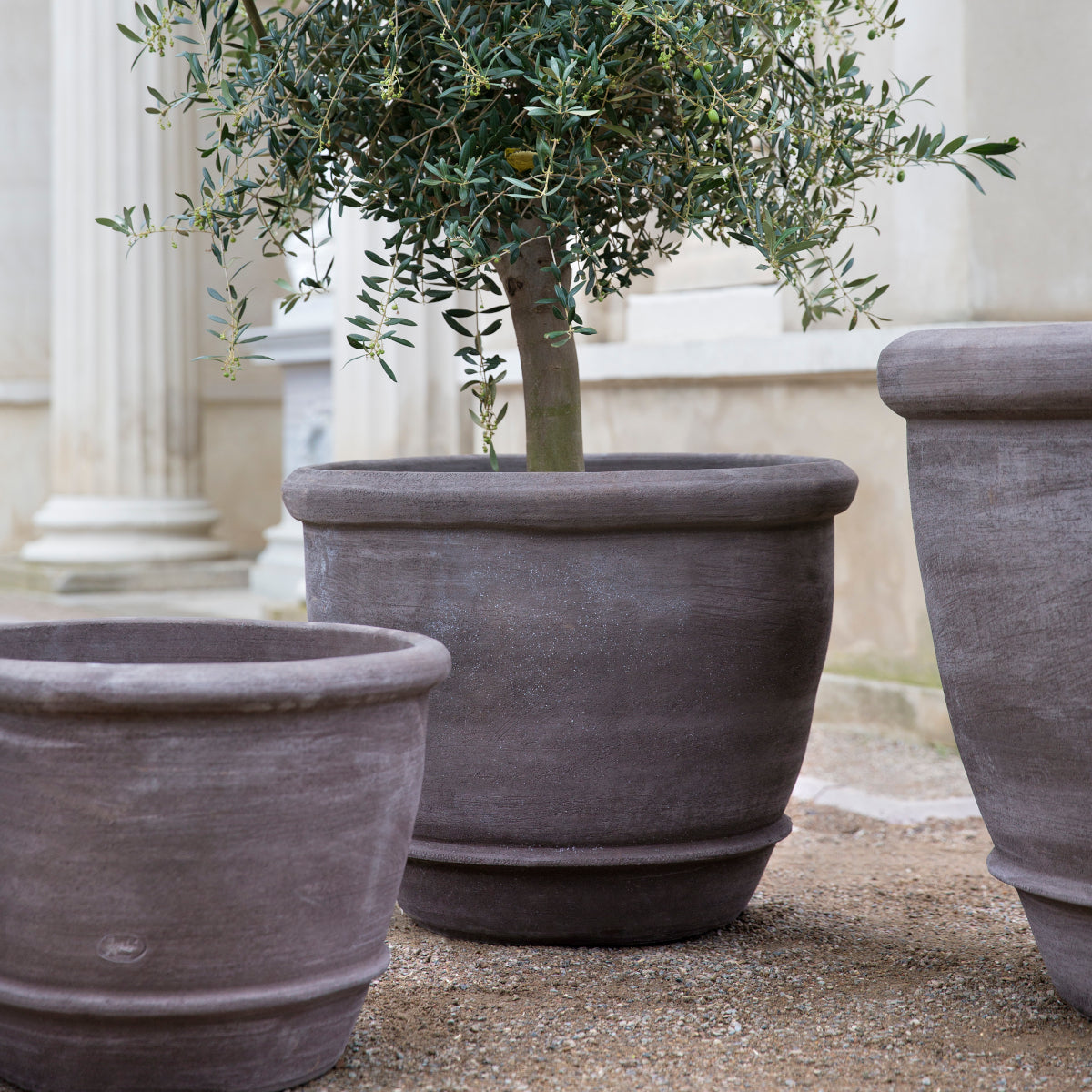 Bergs Potter Campana krukke - 60x45 - grå terracotta