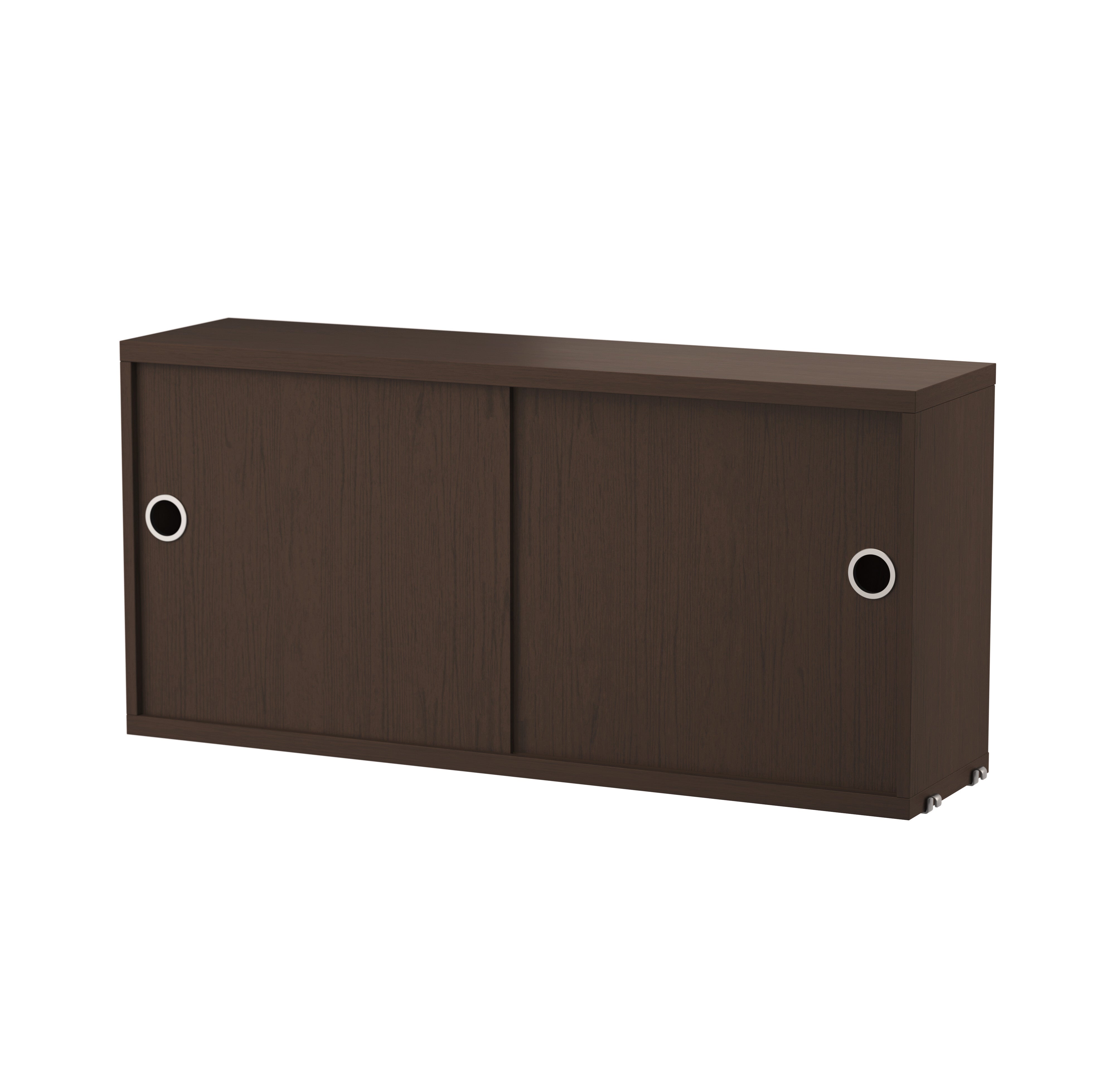 String Cabinet with Sliding Doors w78 x d20 x h37 cm - Dark Oak