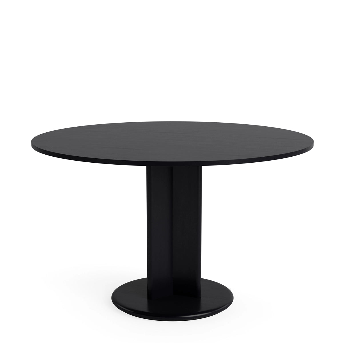 HAY Chisel 29 Table - Round Column Base - Black Oak - Ø120