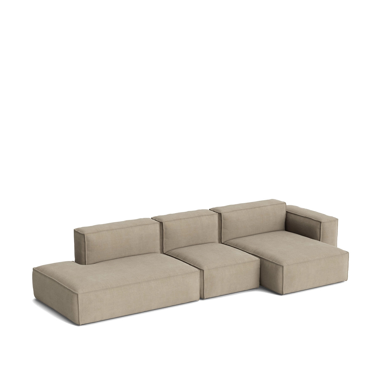 HAY Mags Soft Sofa - 3P - Low Arm - Combination 4 - Aftageligt Betræk - Linara 216