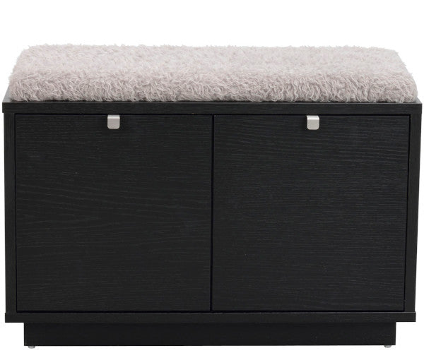 Rowico Confetti bænk - sort - 2 skuffer