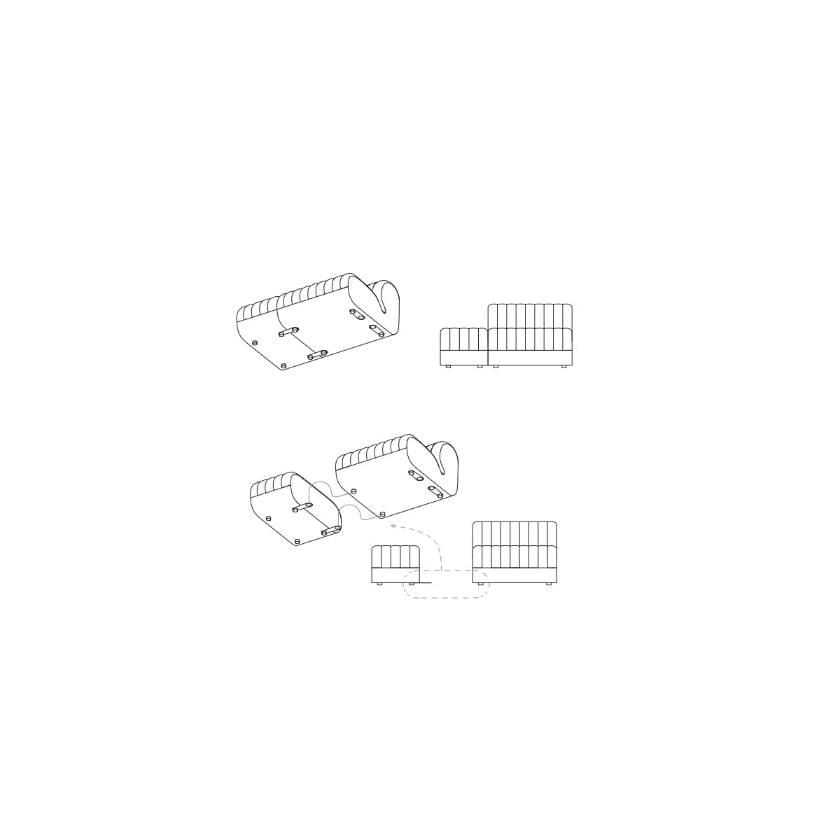 Muuto Coltre 3P. Sofa - Configuration 4 - Ecriture 240