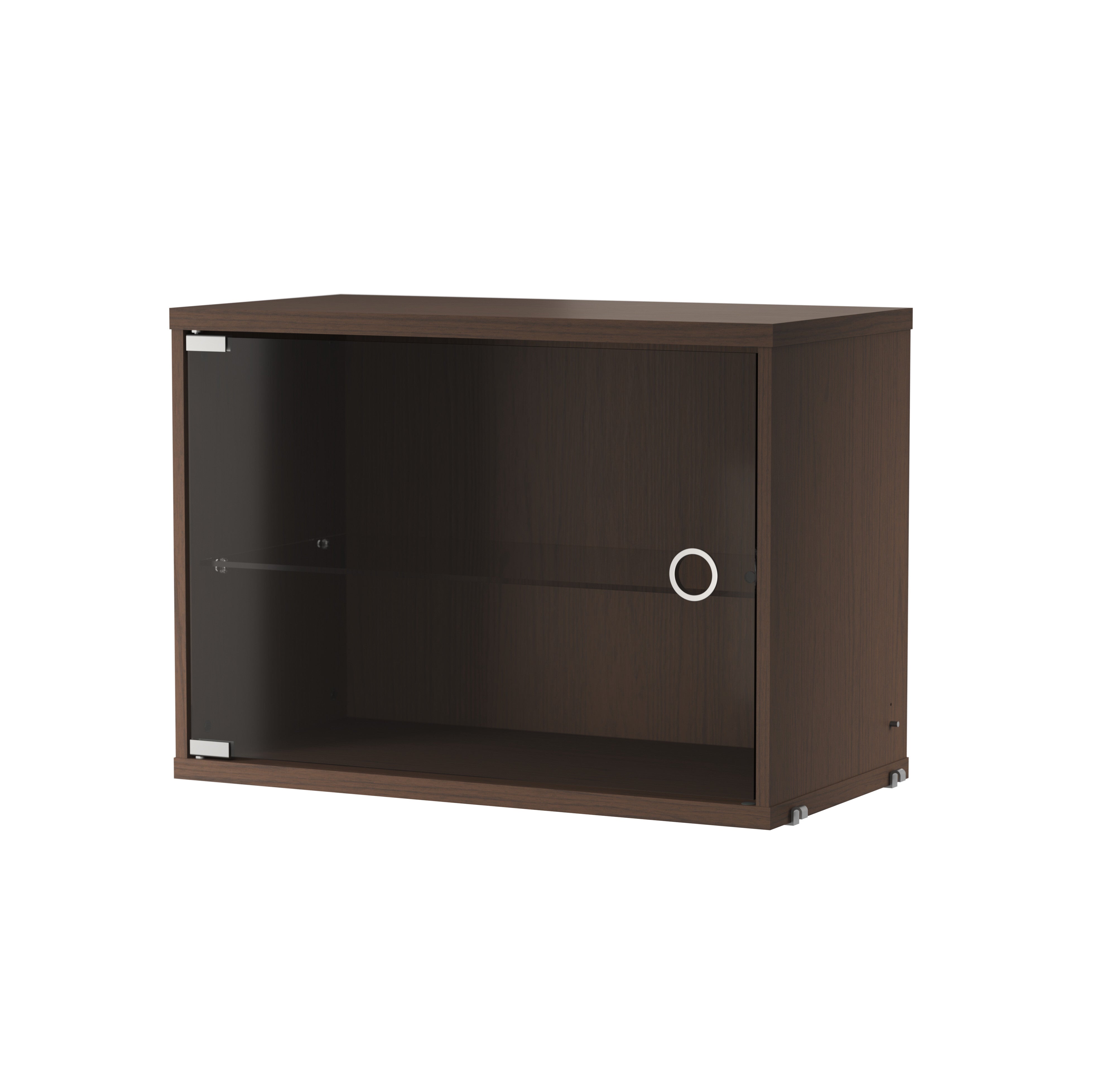 String Display Cabinet with Swing Glass Door w58 x d30 x h42 cm - Dark Oak