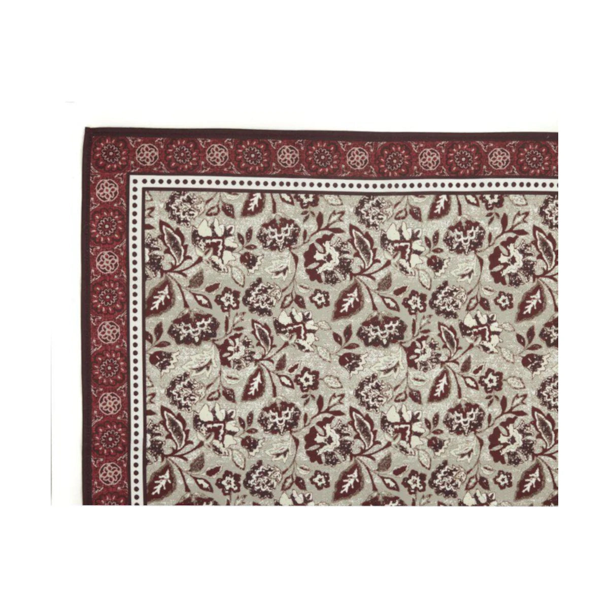 Jakobsdals Zerisse dug - beige/bordeaux - 140x280