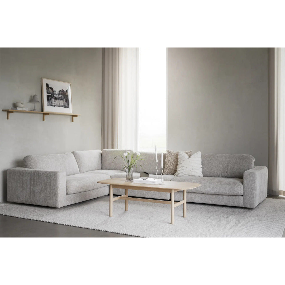 Rowico Home Duncan hjørnesofa - Robin lysegrå