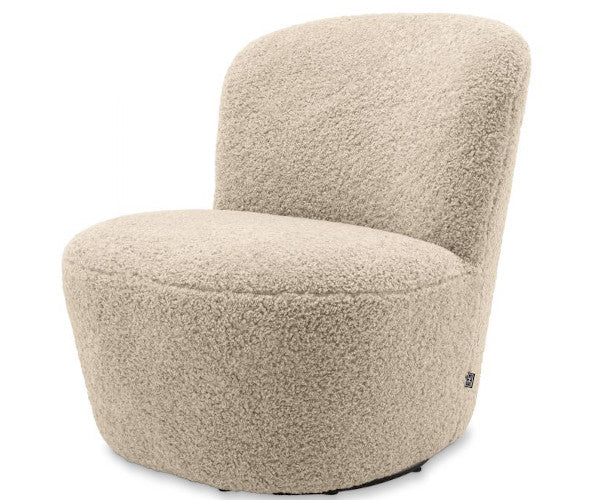 bouclé drejestol loungestol